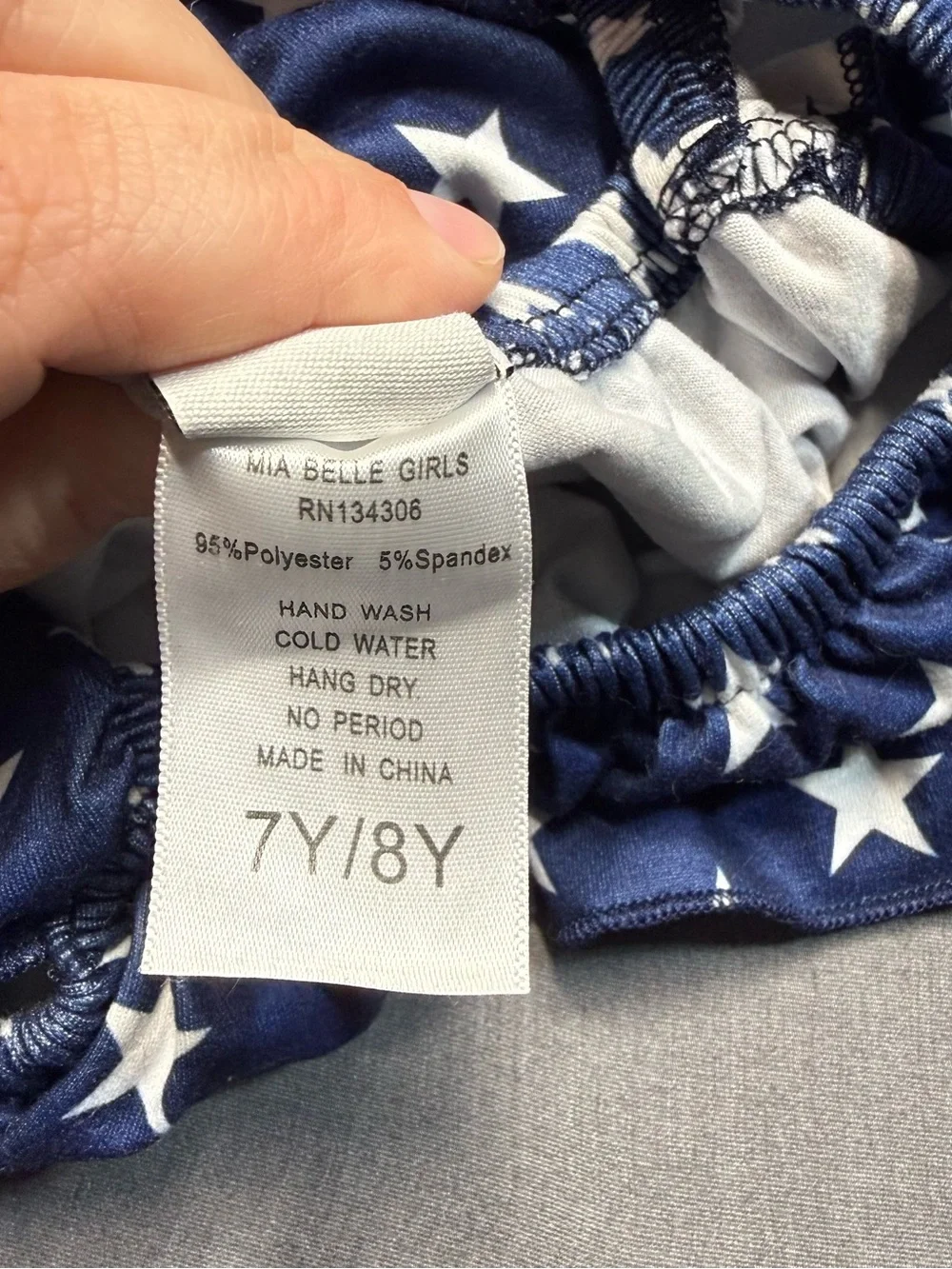 Girls Navy Star Ruffle Tank Top - Mia Belle Girls
